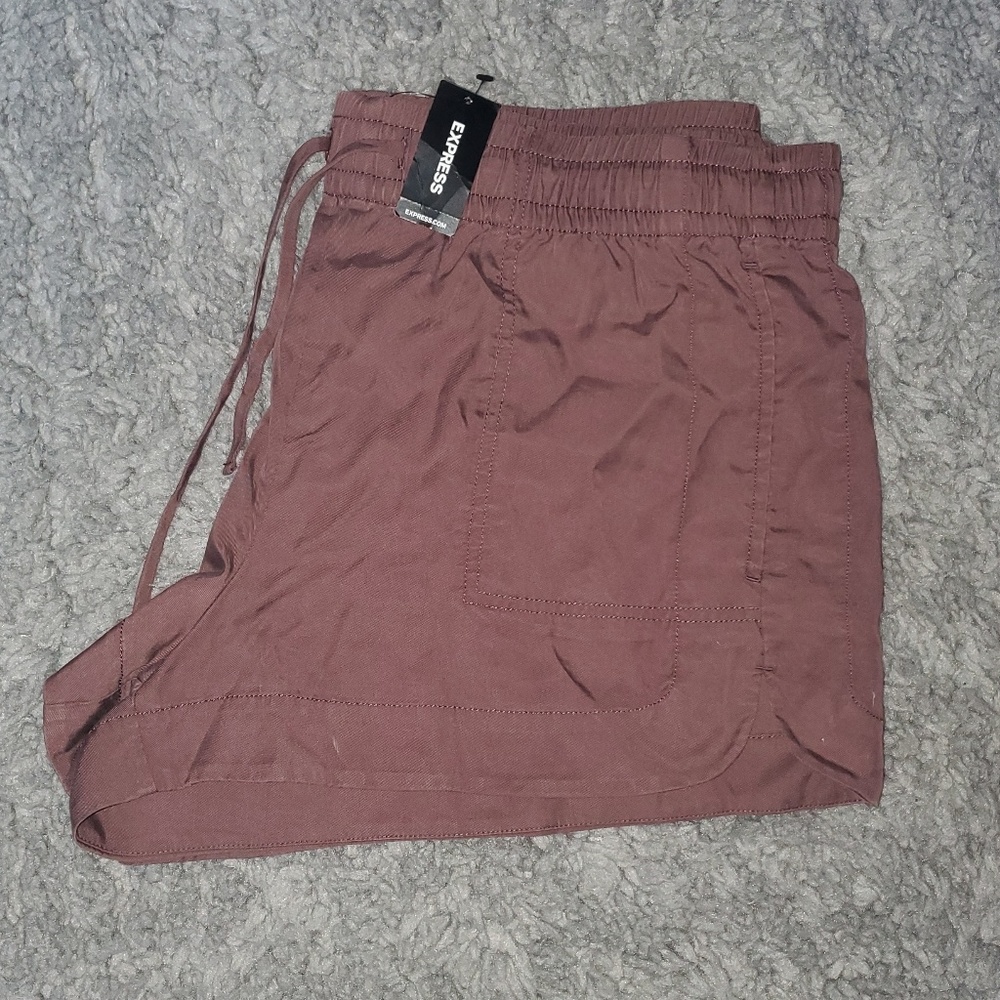 Express mauve utility shorts